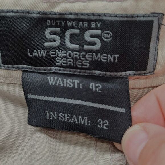 SCS Law Enforcement Series Mens Pants Beige Size 42 Polyester Blend Button Zip - Picture 5 of 12
